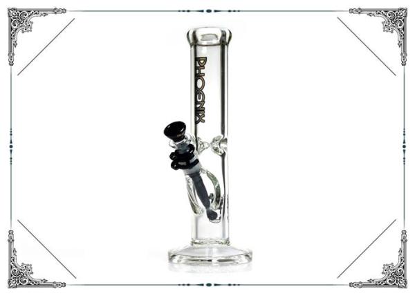 PHOENIX STAR 9MM Glass Bongs Straight Tube Smoking Water Pipe