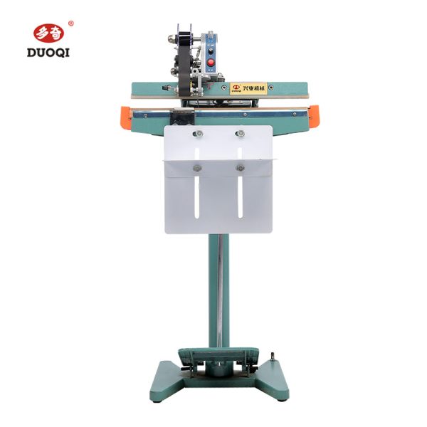 65 pcs/min Electric Driven DUOQI PFS-350*1 Foot Pedal Sealing Machine for Food Industry