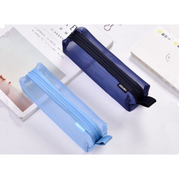 Pen bag creative personality net transparent storage bag junior high school students pen bag makeup bags