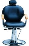 Professional Reclining Salon Barber Chair Classic Style For Hair Shop , Dark