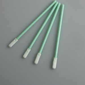 Electronics Cleaning 70mm Double Layer Polyester Swab With PP Stick