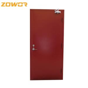 China commercial 1.5 Hour Fire Rated Steel Door Push And Pull Open factory