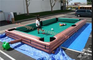 China inflatable billiard table , inflatable human foosball , human foosball sacco ,  human inflatable ball pool table soccer on sale