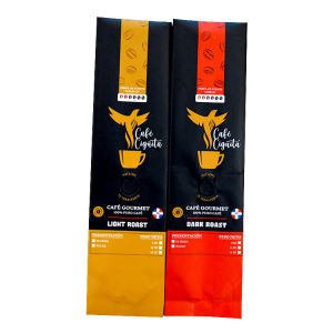 China Custom Printed Coffee Tea Bags Sealable Aluminum Foil Side With Tin Tie on sale