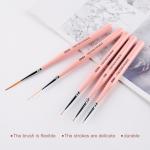 13.5cm Nail Art Drawing Pen Strip Liner Art Detailing Brush Acrylic Handle