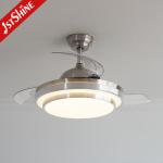 3000K/4500K/6000K Color Temperature Bathroom LED Ceiling Fan with Remote Control