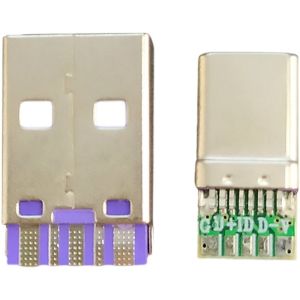 DIY Kit USB 3.1 Type C Metal Connector Plug Shell Data Charge Cable For Cell