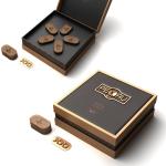 Custom Healthcare Product Packaging White Cardboard Gold Stamping For Maca