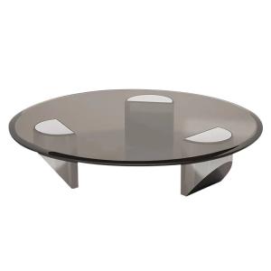 China Stainless Steel Tempered Glass Tea Table Rectangle Table Top Glass factory