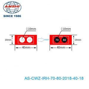Irreversible Temperature Indicator Labels 2 Point 70 80 ℃ 158 176℉ 2 Temperature