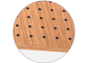 China 9mm 2000mm Length MDF Pegboard Sheets For Echo Reduction factory