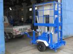 Dual Mast Aluminum Aerial Work Platform Towing Type Lifting Height 8m