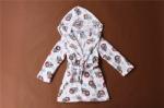 Cute Printed Childrens Towelling Bathrobe Soft Touch Bath Gown For Kids