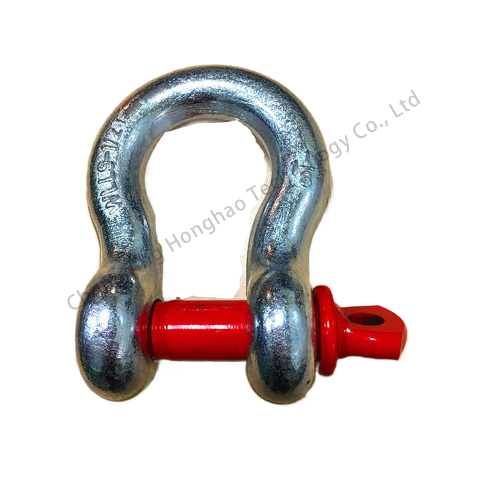Electrolytic Treatment Finish Dee Shackles for Trailer Security and Marine Rigging