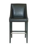 Beech wood brown pu upholstery barstool/counter stool with metal bars,fashion