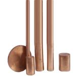 8mm Diameter 99.9% T1 T2 Solid Copper Bar Yellow Cu Bar H62 H59 Red Copper Tu1