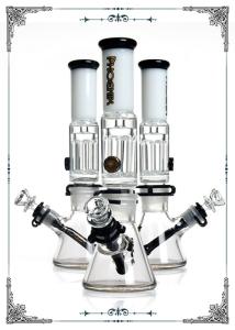 China Freezable Coil Beaker Smoking Glass Tube Reinforced 8 Arm Pillar Perc factory
