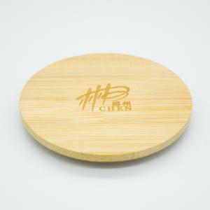 China unicolor Coffee Bamboo Cup Cover Replacement Lid 12mm Thickness customized factory