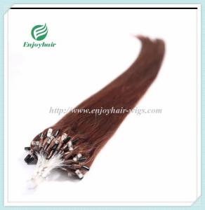 China Micro ring loop hair extensions 16&quot;-26&quot;L brazilian remy hair 33# color hair factory