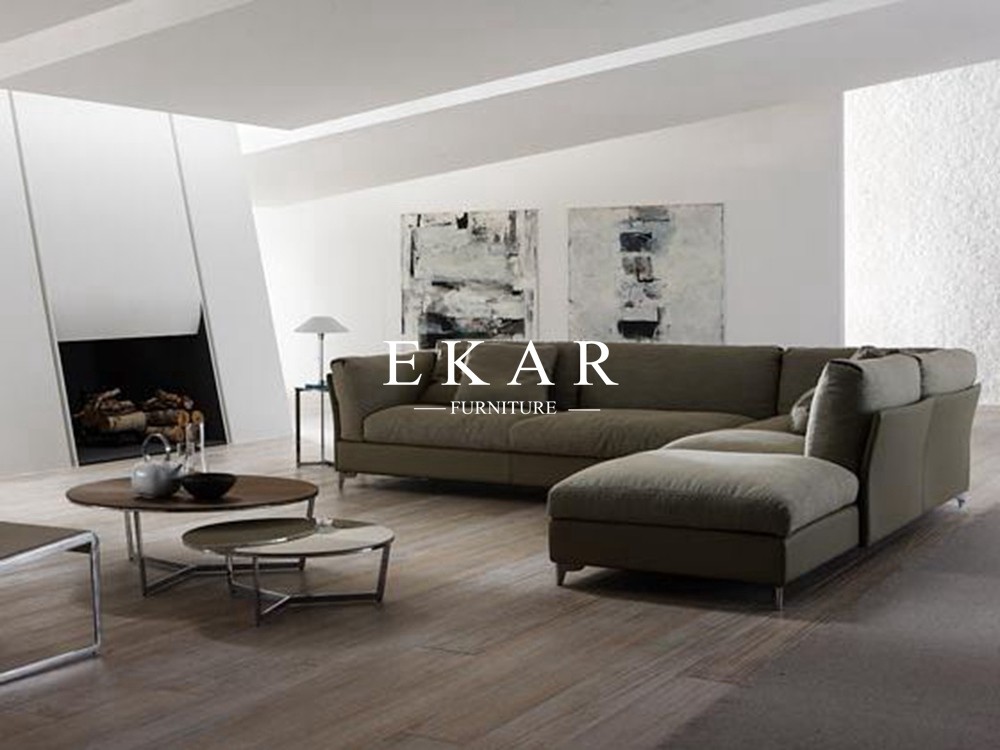 European Style Modern Leather Sectional L Shaped Sofa ZZ-T-33