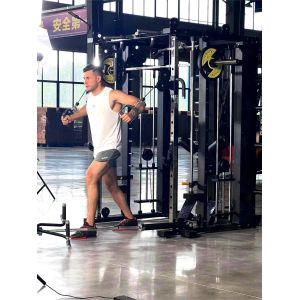Strength Training Multi Functional Smith Machine with Weight Stack Cable