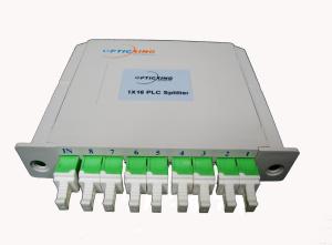 China 1260-1650nm FTTH Fiber Optic PLC Splitter 1x4 1x8 1x16 1x32 1x64 factory