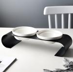 Elevated Ceramic Dog Cat Bowls for Food and Water