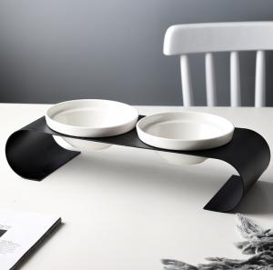 China Elevated Ceramic Dog Cat Bowls for Food and Water factory