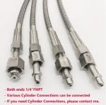 Galvanizing Stainless Steel Gas Hose Customized Pressure Range / Length