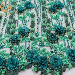China Delicate Water Soluble Floral Lace Fabric Embroidery Lace Material For Wedding Dress factory
