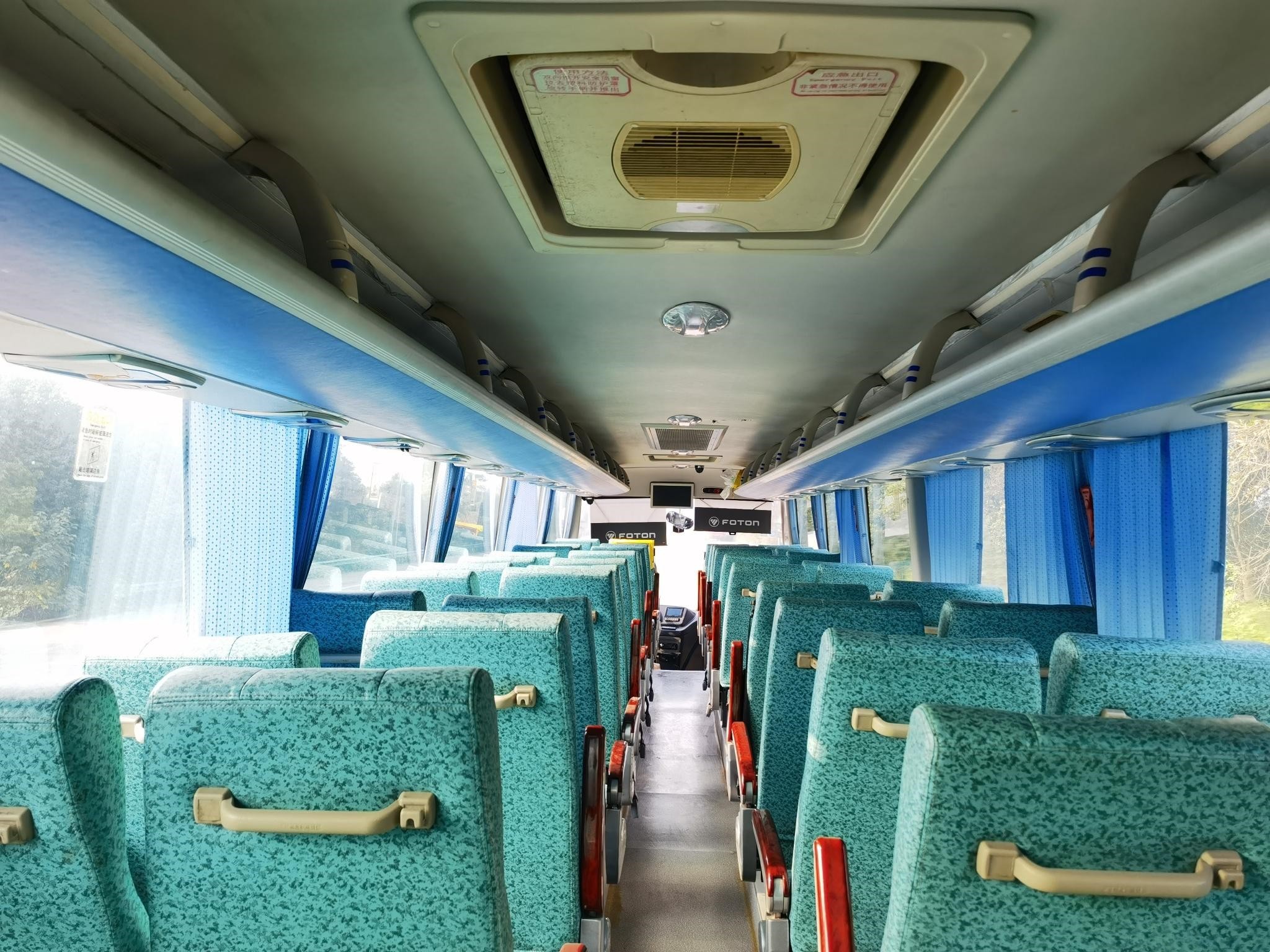 Foton Used City Bus BJ6127 Hybrid Electrical Vehicle 53 Seats Automatic Transmission