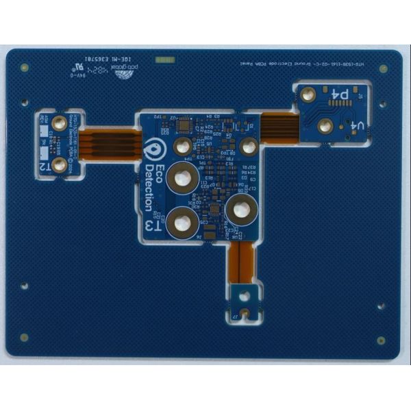 China 4 Layer Blue Oil Rigid Flex PCB Soft Hard Bonding Customized Printed Circuit Board factory
