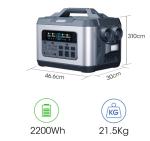 Big Capacity 2200W Portable Power Station Emergency Energy Storage Power Supply