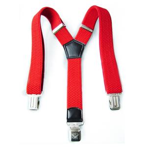 China Children Polyester Elastic Strap Clip 80cm Woven Red Y Back Suspender factory