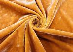 330GSM Micro Velvet Fabric / Velvet Clothing Material Warp knitting Orange