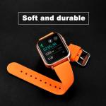 6 Colors Shiny Buckle Mens Rubber Watch Bands 18 20 22mm