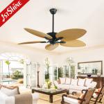 56 Inches DC Motor Tropical Style Ceiling Fan , Remote Control 5 Blades Ceiling