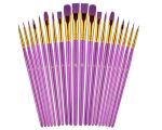 Purple Nylon Hair Paint Brush Kit Face Body Paint Brush Set Customized Logo