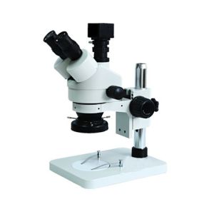 China 7-45X Trinocular Stereo Microscope With Digital Camera For Projector And Computor factory