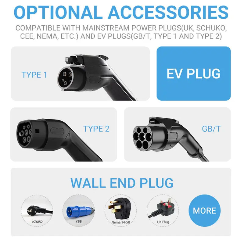 22kw ev charger portable three phase 380V 32A OEM ODM three portable ev charger