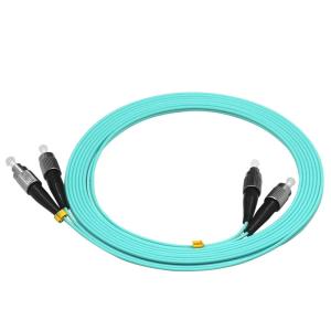 China 3.0mm Aqua Green MultiMode OM3 Duplex Fiber Patch Cord factory