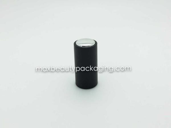 N2030 shiny black finish nail polish cap with silver top nail polish packaging