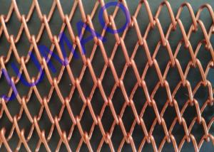 China SS Metal 3D Mesh Spark Curtains , Rhomboid Hole Wire Mesh Shower Curtain factory