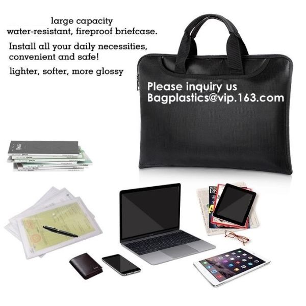 Non-Itchy silicone coated fireproof waterproof bag with zipper 15 x 11 inch,Defender fireproof and water resistant