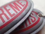 Custom Silver Reflective Screen Printed Keyring Chain For Promotion Gift