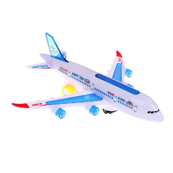 DIY Assembly Airbus Aircraft Autopilot Flash Sound Musical Lighting Toys