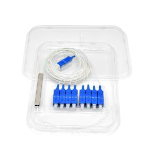 China Steel Tube Cable 1x8 SC UPC PLC Fiber Optic Splitter For Distribution Box factory