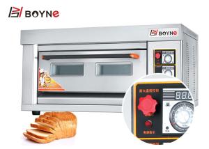 China Commercial Bakery Deck Oven Stainless Steel Gas One Deck Two Trays Baking Oven factory