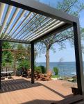 Electric Outdoor Rainscreen Slats Slats Garden Canopy Powder Coated Gazebo