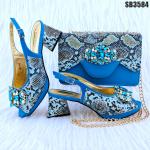 Spring Clutch Set for Nigerian Party OEM Ladies Fashion Italian Shoes and